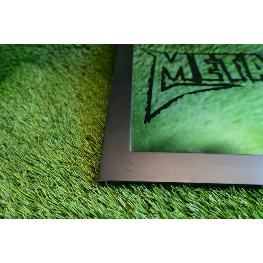 Metallica Logo Framed Wall Mirror Black Wood Frame Heavy Metal Band‎ Decor